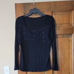 Boutique Black Lace Women's Top